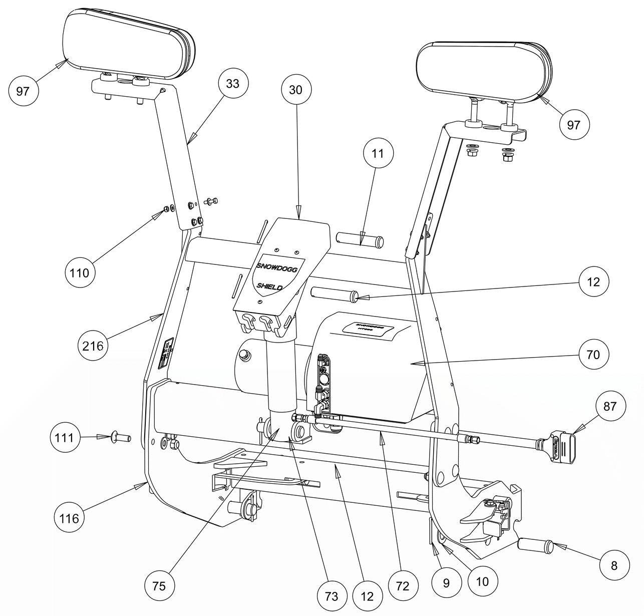 Buyers SnowDogg - CM100 Snowplow Diagram - Shop ITEParts.com straight blade snowdogg plow wiring diagram 